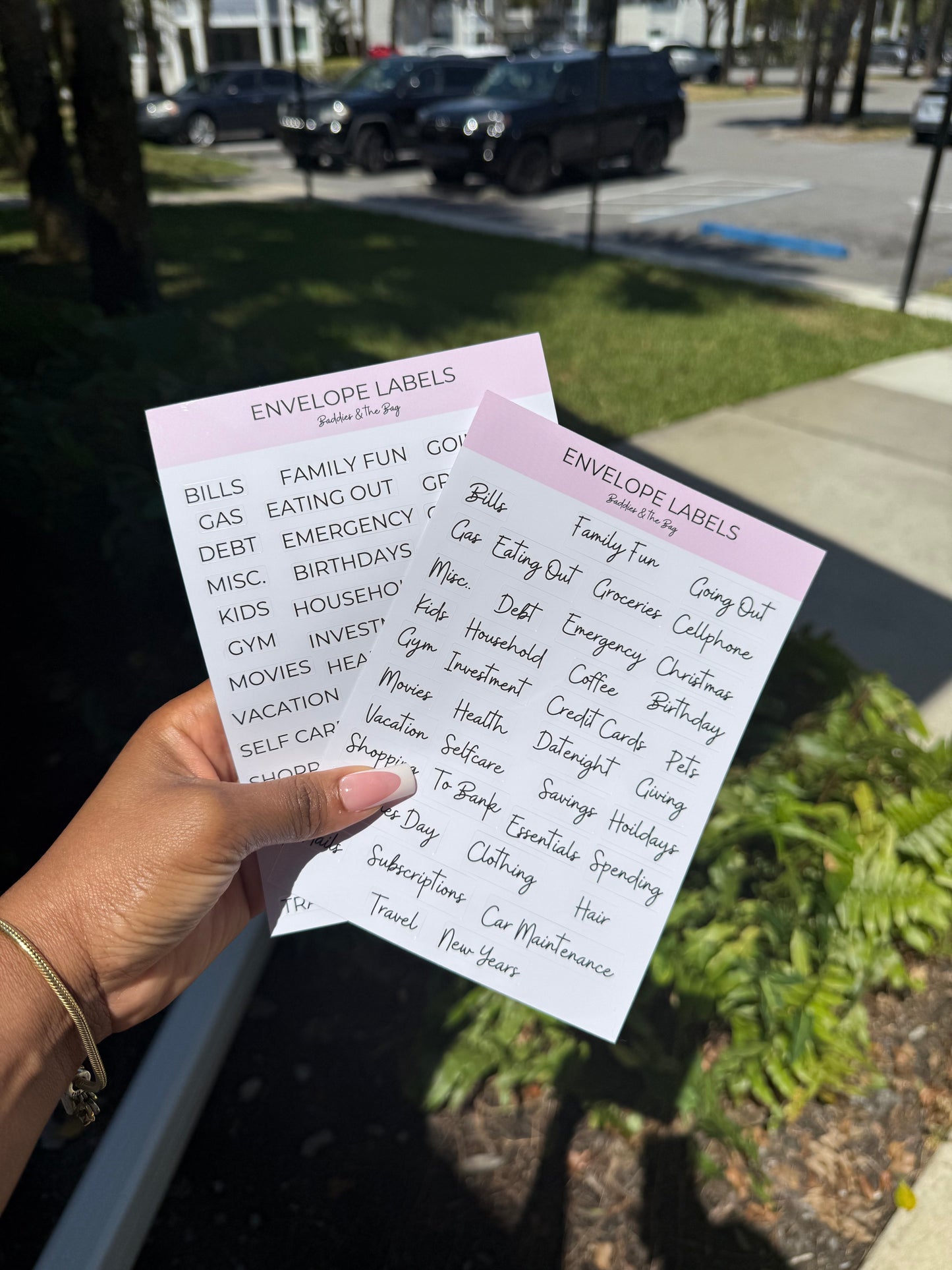 Cash Envelope Labels