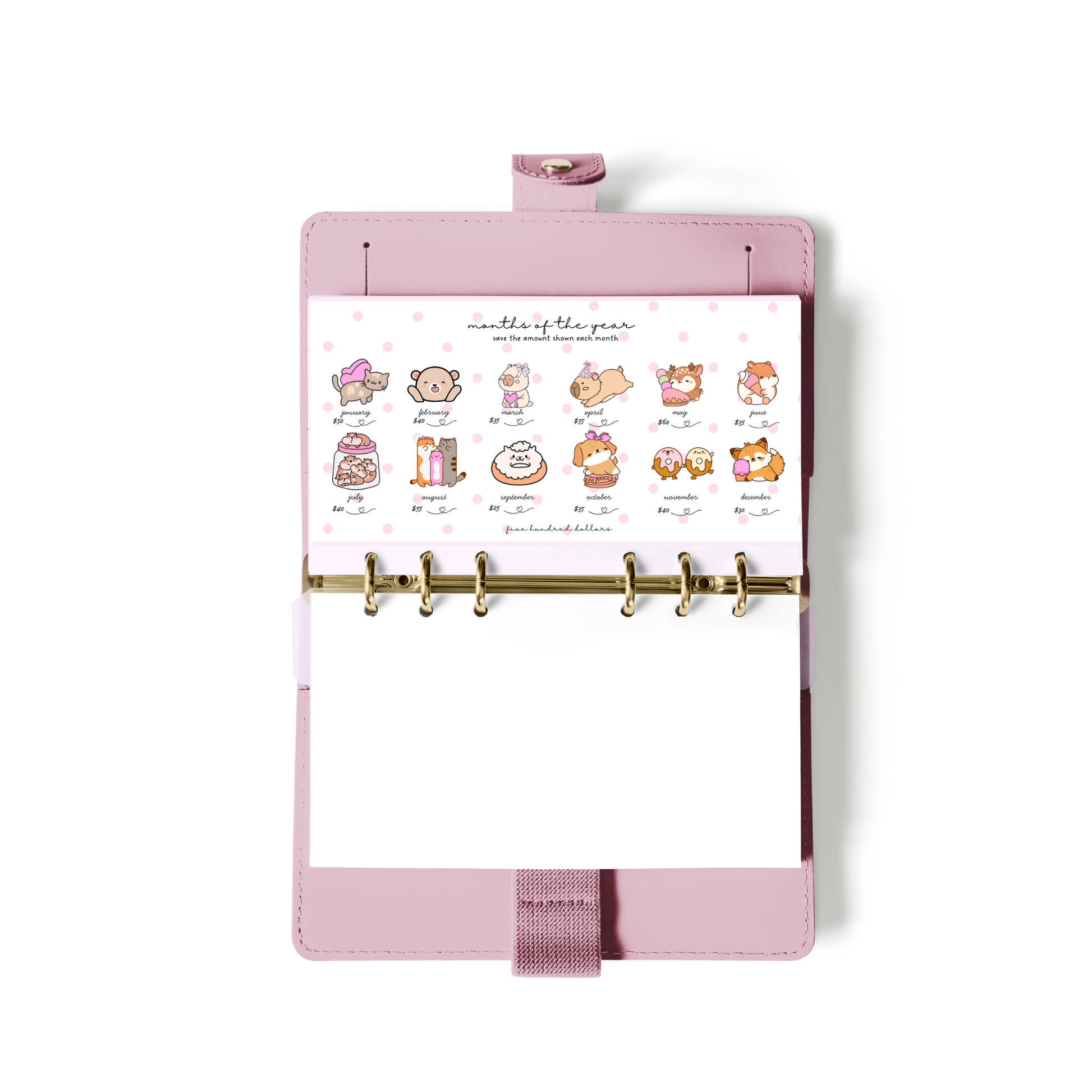 Months of the Year Saving Envelope