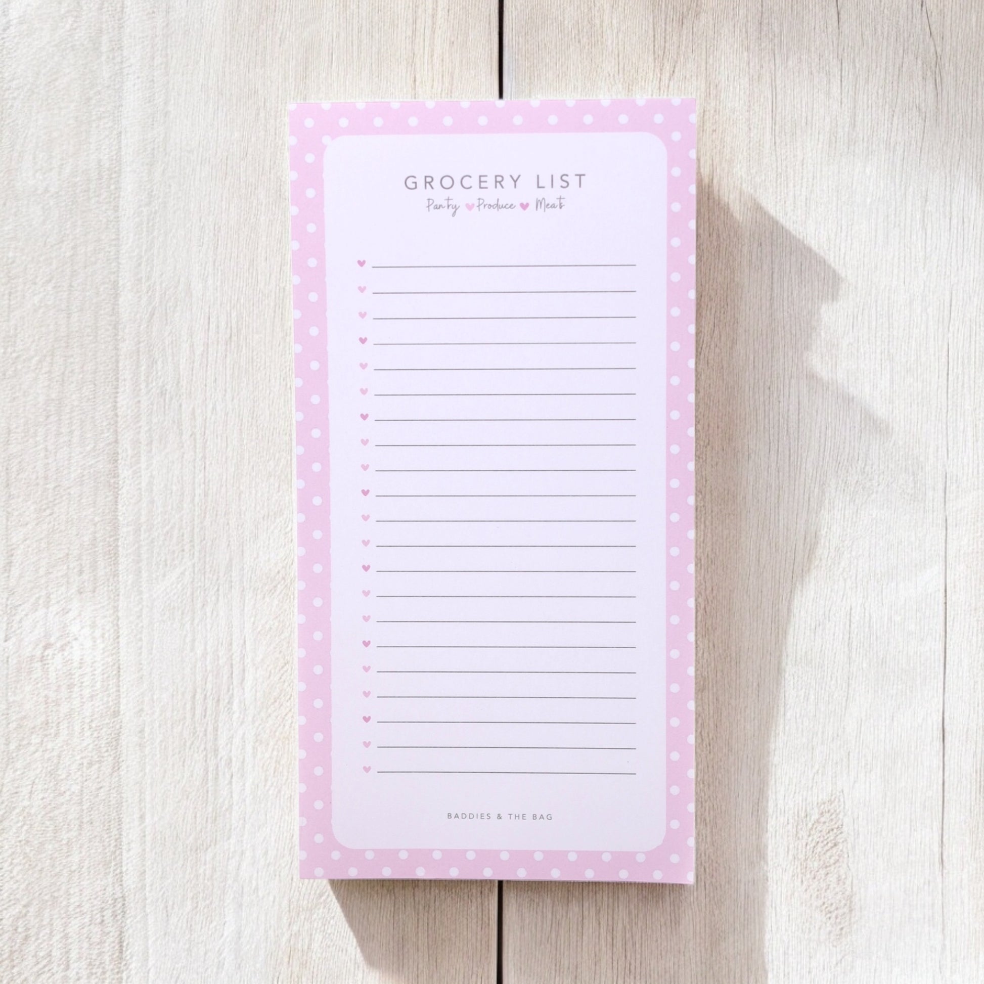 Polka Dot Grocery List Notepad