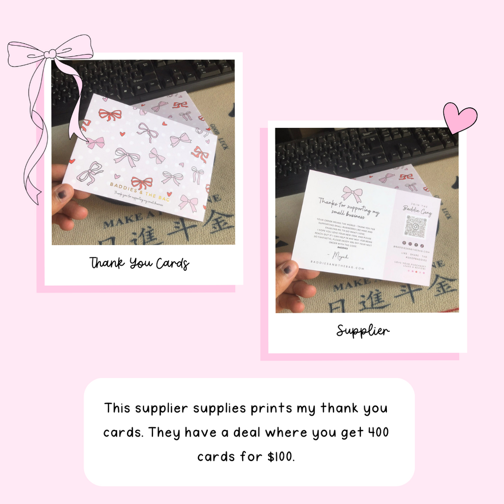 Thank you Cards or Card Printing supplier
