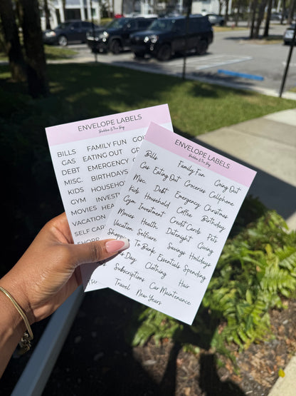 Cash Envelope Labels