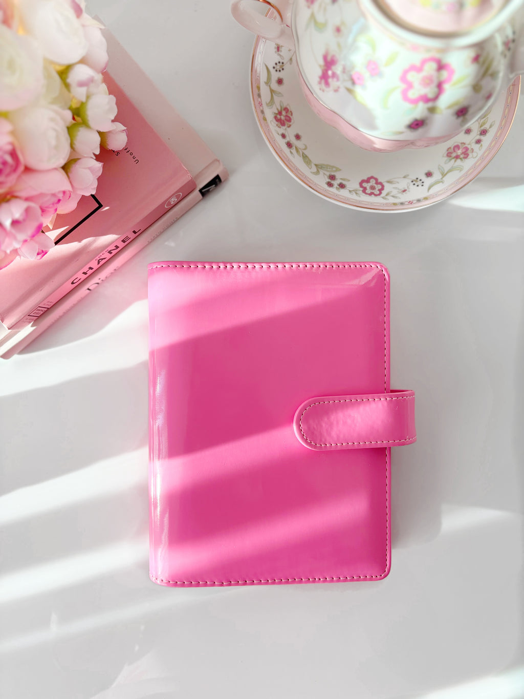 Kamia Rosé Luxe Patent Binder