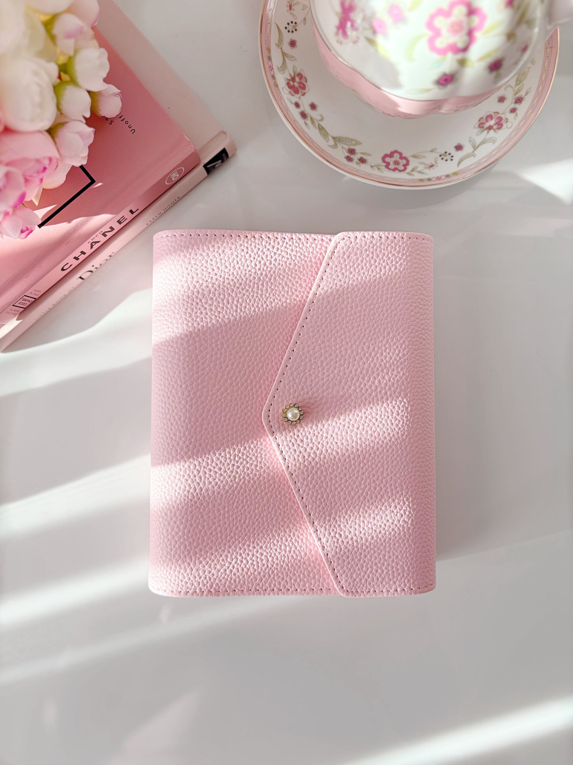 Kyla Baby Pink TriFold A6 Binder