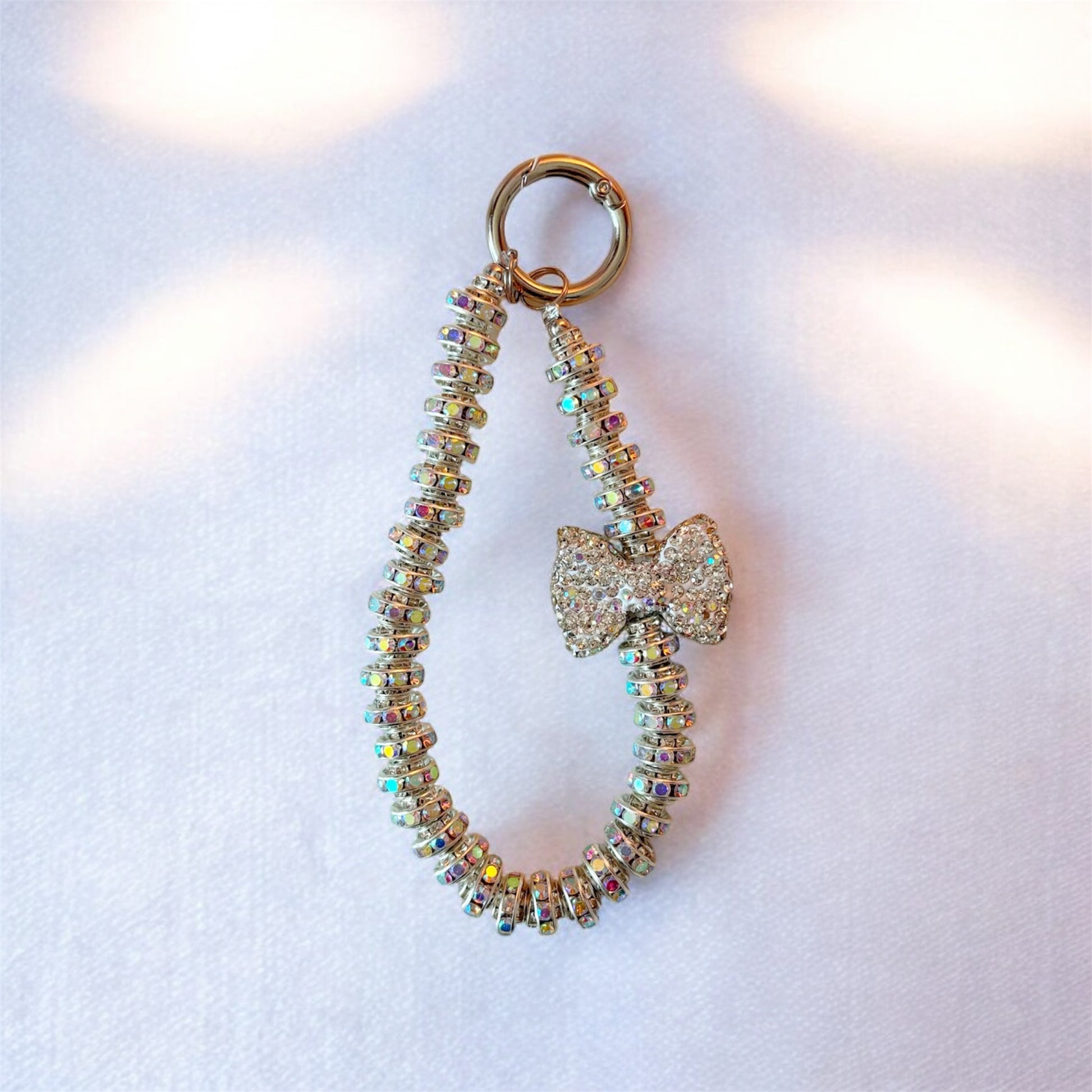 Diamond Drip Bowed Charm